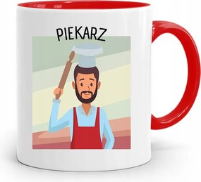 Piros Bögre Péknek Pék Ajándék fényképes nyomtatással