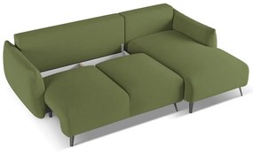 Zöld sarokkanapé (jobb oldali) Malie – Makamii