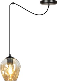 EMIBIG 758-1 LEVEL Modern Függesztett Lámpa Borostyán, Fekete E27 IP20