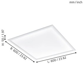 Eglo SALOBRENA-A 98203 távirányítós LED panel, 30W, 2700K-6500K, 4000 lm
