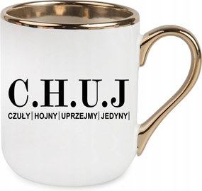 vicces Bögre Elegant Arany C.h.u.j Születésnapi Ajándék Karácsony Csomagolás