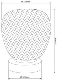 Asztali lámpa ZANZIBAR 1xE27/20W/230V átm. 18 cm bambusz