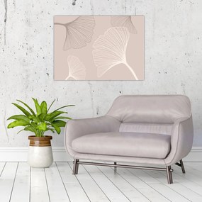Kép - Bézs színű levelek N⁰6 (70x50 cm)