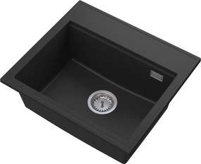 Gamma Modern 5055, 1 rekeszes gránit mosogató 560x500x210 mm, fekete, GMA-ZM-55-BK