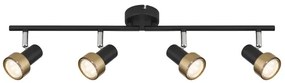 Globo 57917-4G - Spotlámpa  MASON 4xGU10/25W/230V fekete/arany