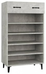 vidaXL betonszürke szerelt fa cipőszekrény 60 x 35 x 105 cm