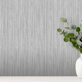 Arthouse Signature 2 Japandi Grasscloth szürke csíkos texturált vinyl tapéta – 100191AH