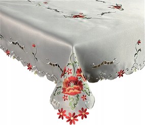 Abrosz Asztalra 140x220 Szürke Dekoratív Virágok