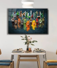 0464 edzett üvegkép, 46 x 72 cm
