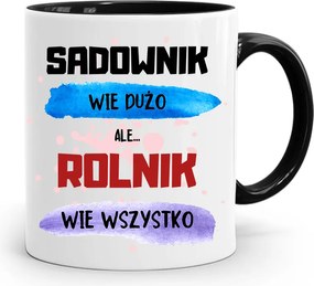 Gazdálkodóknak Bögre Fekete Gazdálkodó Mindent Tud fényképes nyomtatással