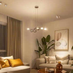 Brilagi - LED Csillár zsinóron MISTEL 6xG9/3W/230V fényezett króm/füstös