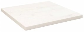 fehér tömör fenyőfa ovális asztallap 50x50x2,5 cm