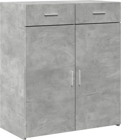 vidaXL betonszürke szerelt fa tálalószekrény 80 x 42,5 x 93 cm