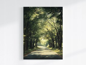 Vászonkép Canvas Tájkép Természet Fák Sikátor Út Nap Nyár 75x100