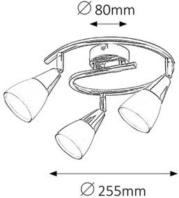 Rabalux 6769 - Spotlámpa NICOLETTE 3xE14/40W/230V