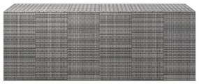 vidaXL szürke polyrattan kerti párnatartó doboz 291 x 100,5 x 104 cm