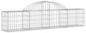9 db íves horganyzott vas gabion kosár 200x30x40/60 cm
