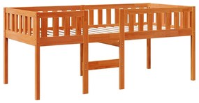 viaszbarna tömör fenyőfa gyerekágy matrac nélkül 75 x 190 cm