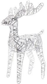 Karácsonyi világító rénszarvas Silver, 37 x 24 cm,30 mikro LED, elemes