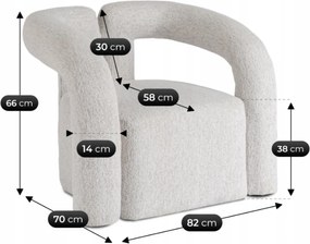 Fotel szürke színben. BRAZIL