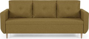 DORIS Háromszemélyes kinyitható kanapé Mustár