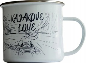 Ajándék Dekorációs Bögre Zománcozott Kerámia Kajak-kenu Love Bögre Könnyű