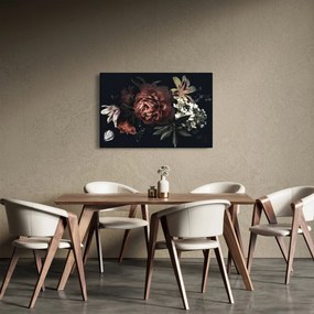 Kép - sötét virágok (90x60 cm)