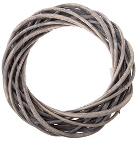 Elemetary fonott koszorú, barna, átmérő 20 cm