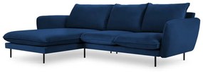 Kék bársony sarokkanapé (bal oldali) Vienna – Cosmopolitan Design