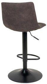 Middelfart bárszék, mikroszálas, sötétszürke, fekete lábak