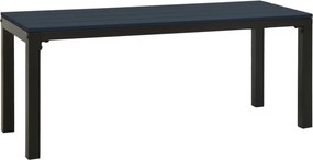 vidaXL fekete acél és WPC kerti pad 110 cm