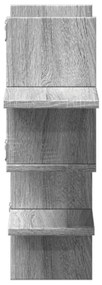 szürke sonoma színű szerelt fa fali polc 124,5 x 18 x 60,5 cm