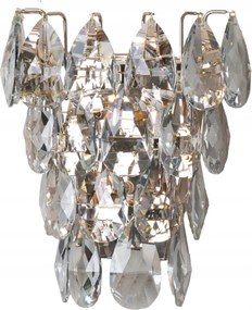 Gyönyörű kristály fali lámpa könnycsepp formájában az előszoba mentén Barletta arany