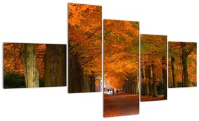 Kép - utazás, keresztül, erdő, ősszel (150x85cm)
