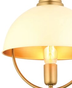 Kábeles csillár MONZA 1xE27/40W/230V átm. 30 cm krémszínű/arany