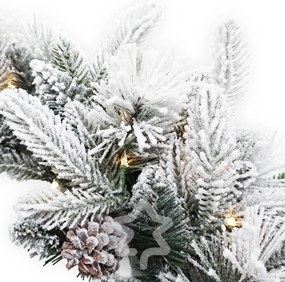 Karácsonyi koszorú Havas 50 LED 60 cm