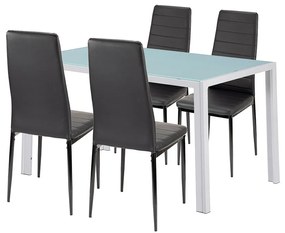 Liana 4+1 étkező garnitúra fekete