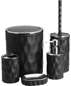 Fürdőszobai készlet REINA 5 db fekete/króm