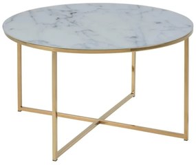 Alisma fehér kerek dohányzóasztal, ⌀ 80 cm - Actona