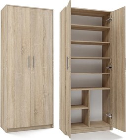 Oliv 2D könyvespolc, irodai szekrény, sonoma