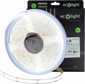 Led szalag Cob egysoros 480 LED/m 24V 9W/m 720lm/m Hideg fehér Cut-cut IP20 5m