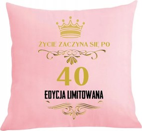 Párna párnahuzat Születésnapi ajándék 40év