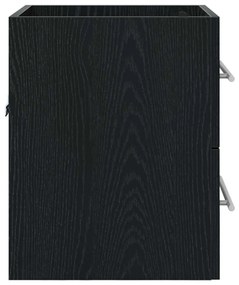 vidaXL Mosdókagyló szekrény Fekete tölgy 38,5 x 41 x 48 cm Faanyag