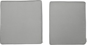 Outsunny 2 darabos ülőpárna készlet, levehető ülőpárnák, magas komfort, párnázott habpárnák, poliészter anyag világosszürke | Aosom