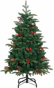 Mű karácsonyfa 150 LED-del Zöld 120 cm PVC és Fém és Műanyag