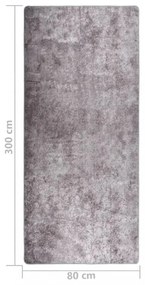 szürke csúszásmentes mosható szőnyeg 80 x 300 cm