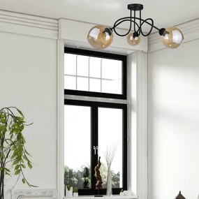 Felületre szerelhető csillár VENUS BLACK 3xE27/60W/230V