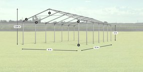 Party sátor 6x12x2m Comfort PE 240g Summer