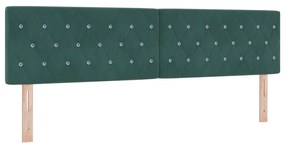 Boxspring Ágy Matrac Kék Zöld Szuper King Bársony