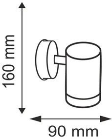 Kültéri fali lámpa OLIMP 2 1xGU10/8W/230V IP44 fekete
